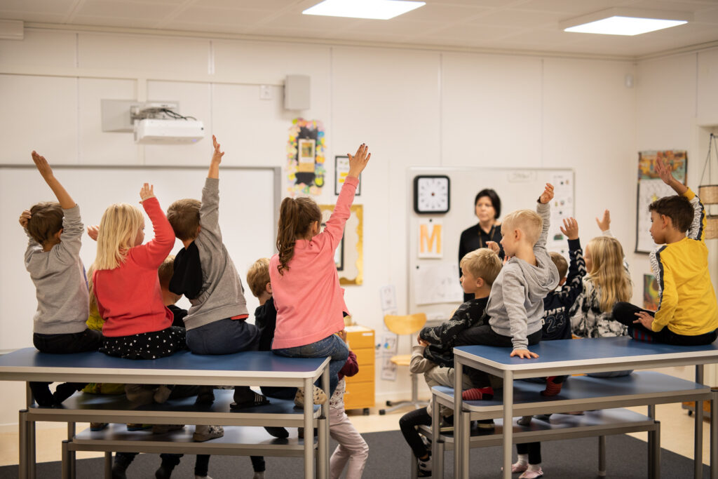 Aktiv lektionssal i moduler från Indus