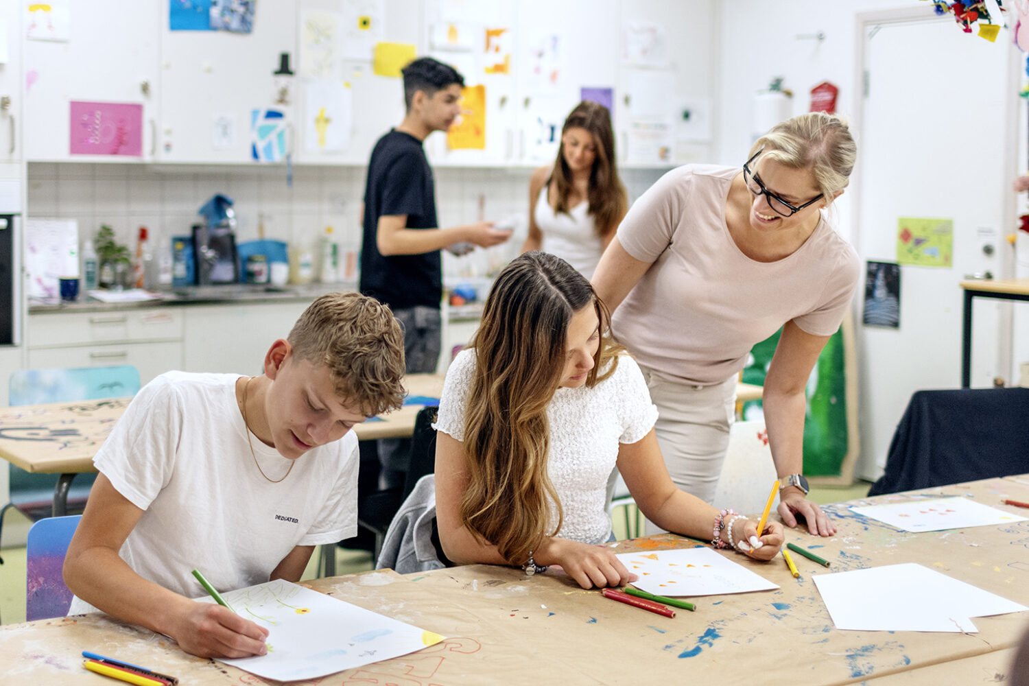 Klassrum i Indus skolmoduler